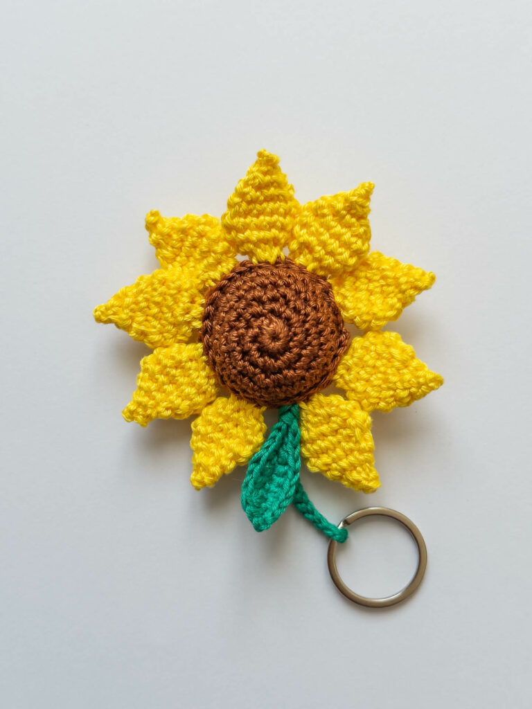 portachiavi-girasole-amigurumi