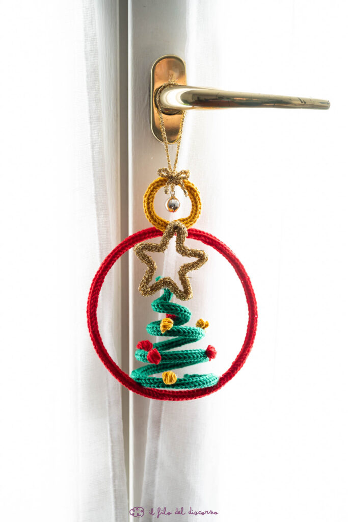 Pallina tricotin albero di Natale