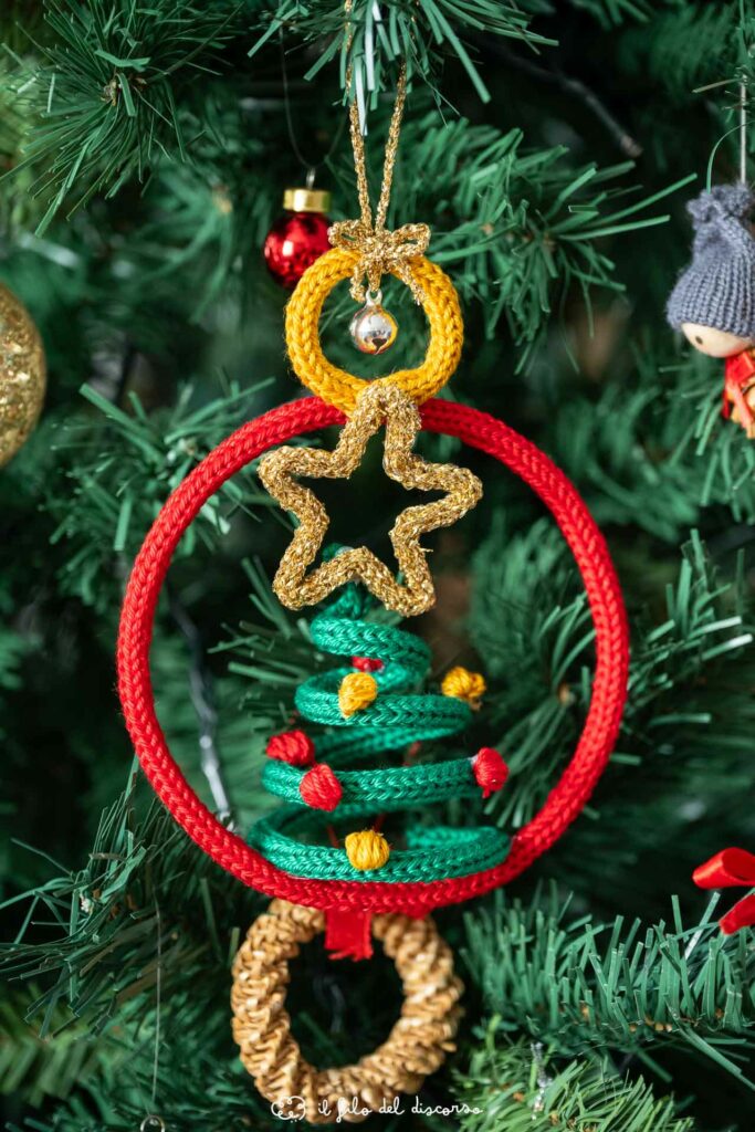 Pallina tricotin albero di Natale
