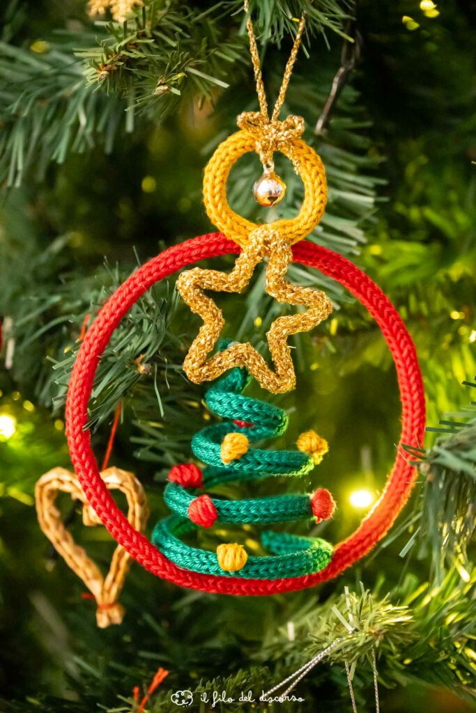 Pallina tricotin albero di Natale