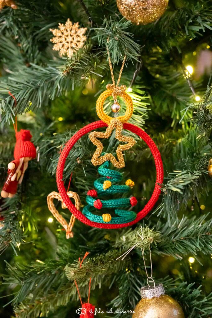 Pallina tricotin albero di Natale