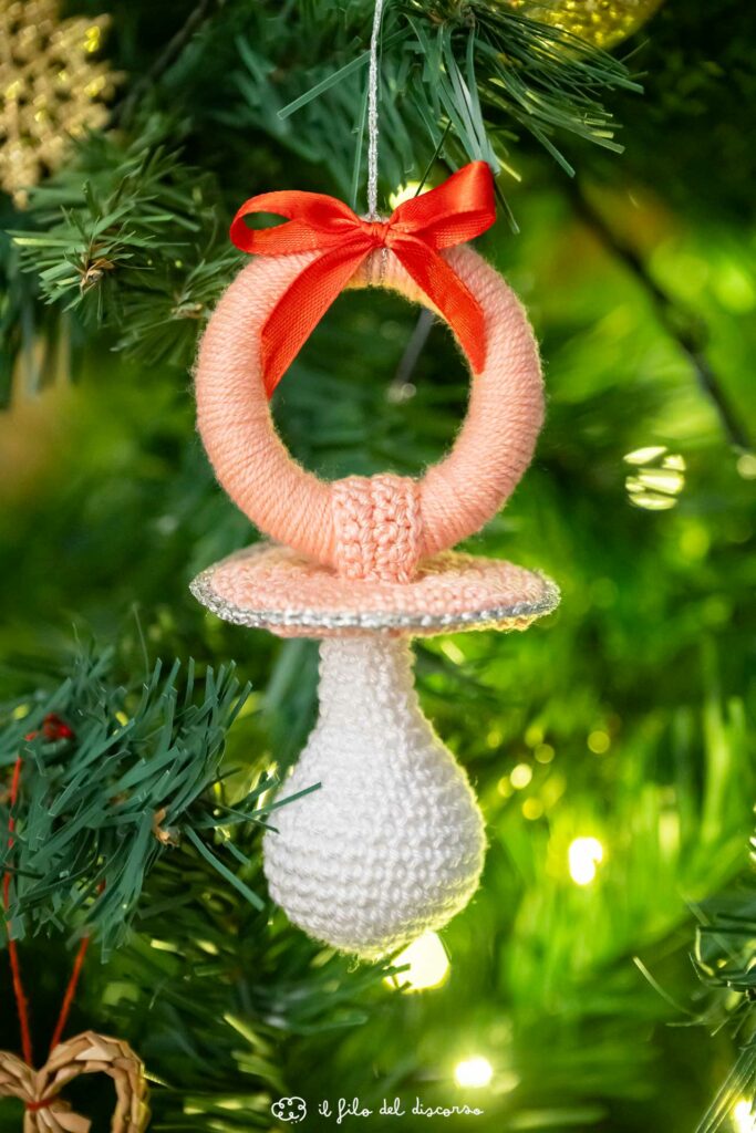 addobbo nascita per Natale ciucciotto