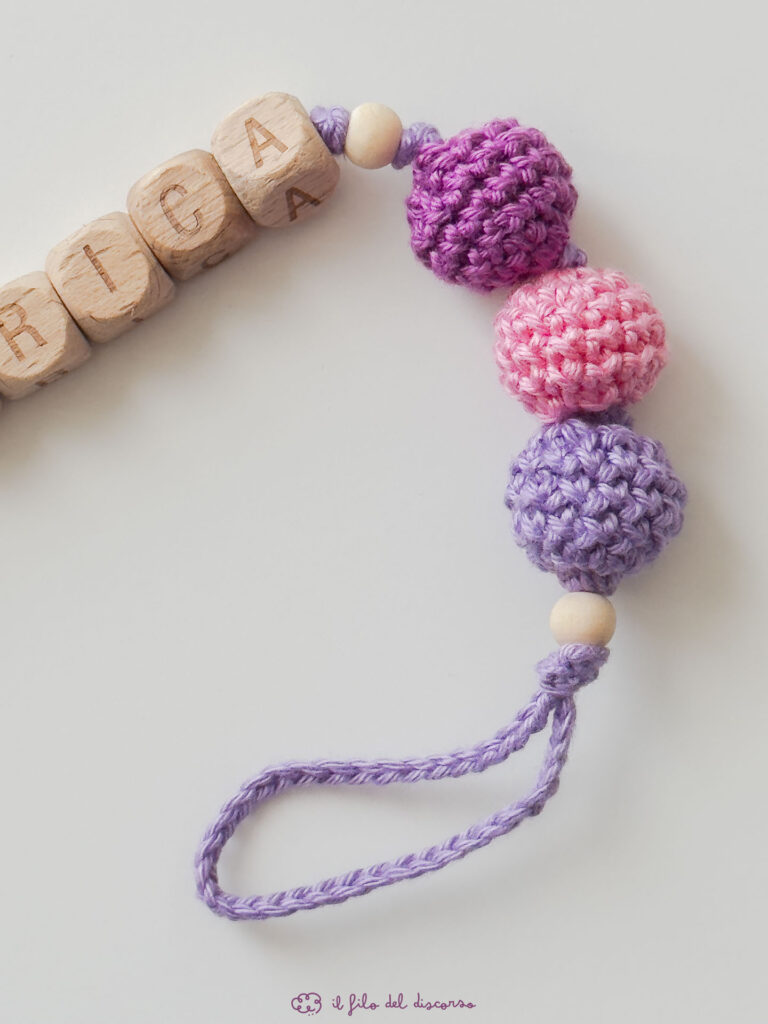 clip ciuccio farfalla amigurumi